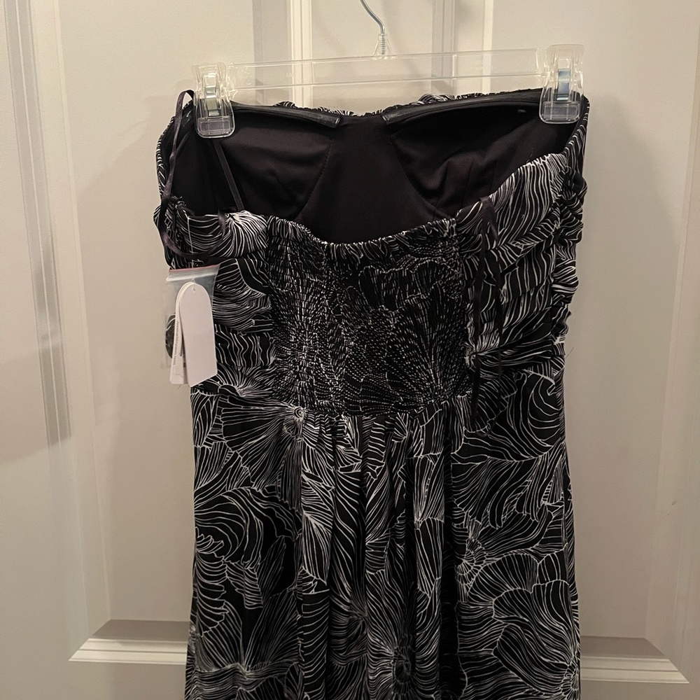 RETAIL $98 Jessica Simpson black and white strapless dress - Picture 7 of 7